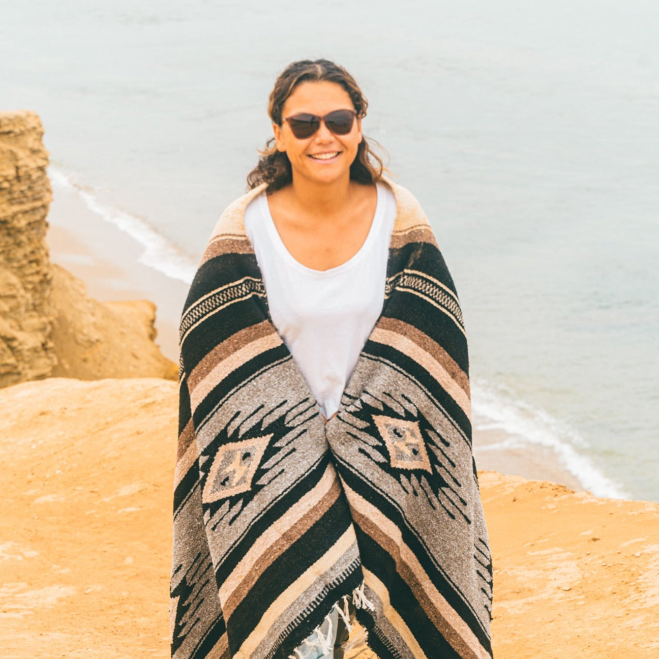 Brown Wool Mexican Blanket - OVERLANDERS Outfitter