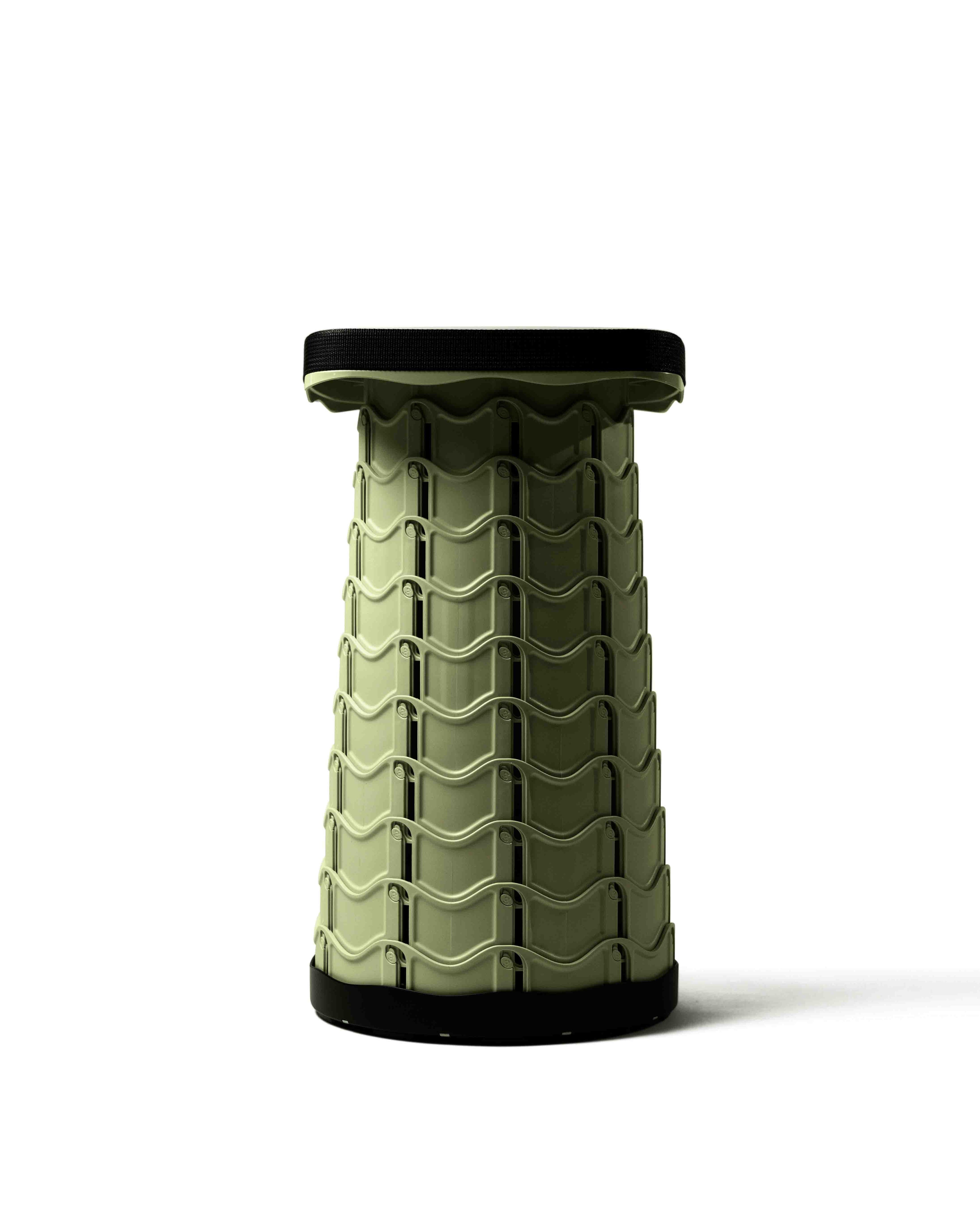 EverUncharted Nomad Seat portable camping chair in moss green, lightweight and foldable camping furniture for outdoor adventures.