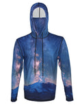 Cognito Brands Sunpro Hoodie featuring Mount Rainier wildlife graphic in front, sun protection design, in vibrant colors.
