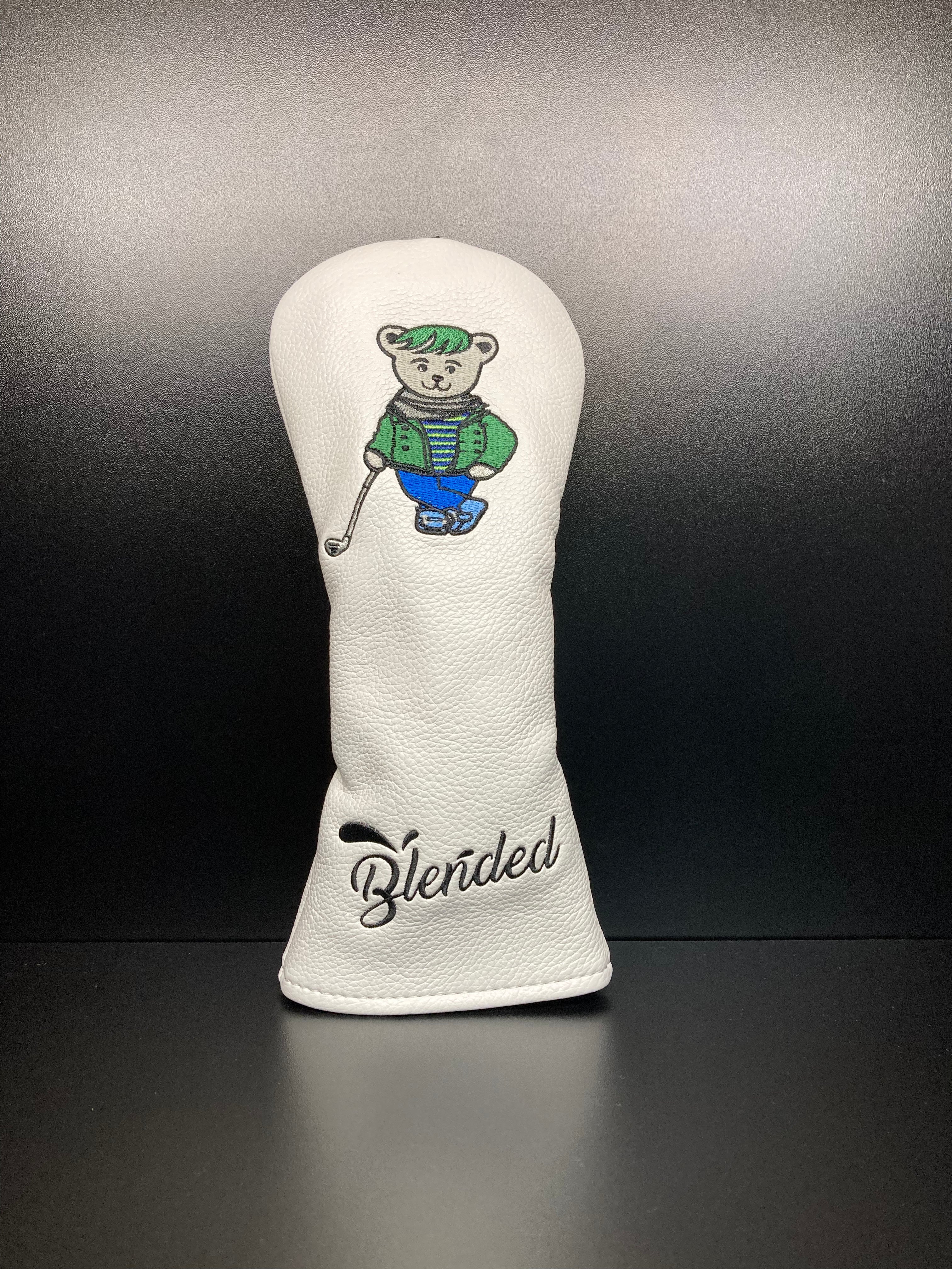 Mr. Bear golf club headcover by ParWestGolf, soft plush fabric with bear face design for protecting and personalizing golf clubs.