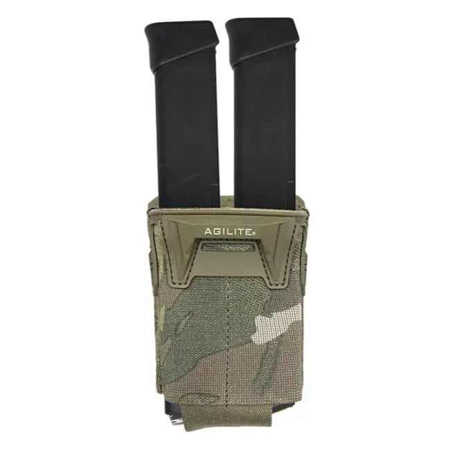 HCC Tactical Pincer™ Single Multi-Caliber Mag Pouch in MultiCam, designed to securely hold a single rifle magazine.