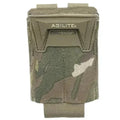 HCC Tactical Pincer™ Single Multi-Caliber Mag Pouch in MultiCam, closed, designed for secure magazine storage and easy access.
