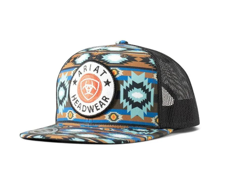 ARIAT Southwest Round Patch (Black/Multi) - Trucker Cap - OVERLANDERS Outfitter
