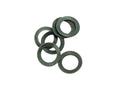 Set of six GoWesty serrated lock washers for axle bolts, showing the textured, circular washers designed for secure fastening.
