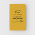 Van Road Less Traveled Notebook by Pike Street Press, with a textured cover and lined pages, ideal for journaling or note-taking.