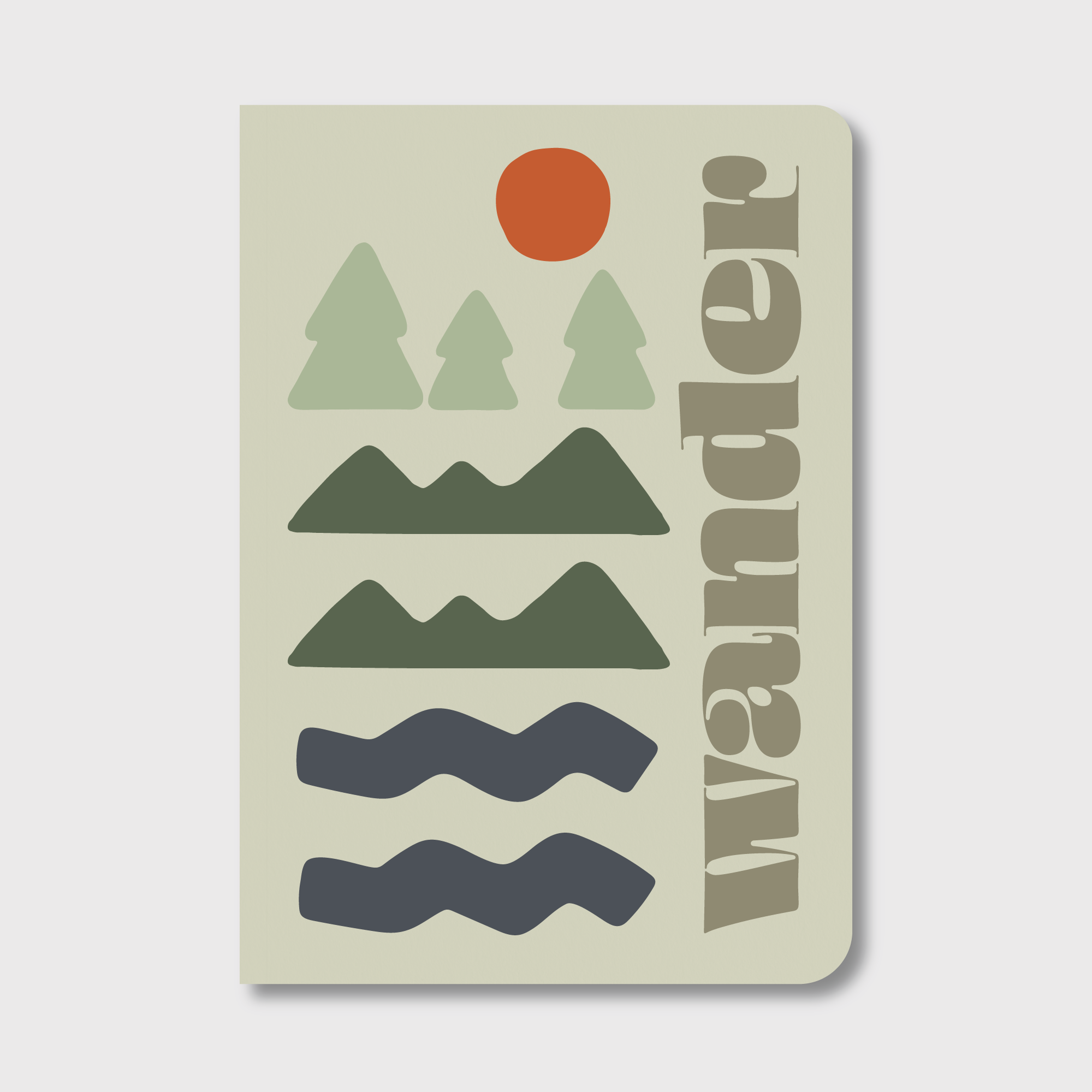 Wander Notebook by Pike Street Press featuring a hardcover with a minimalist design and lined pages for writing and journaling.
