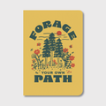 Pike Street Press Forge Your Own Path notebook with a leather cover and lined pages for writing and journaling.