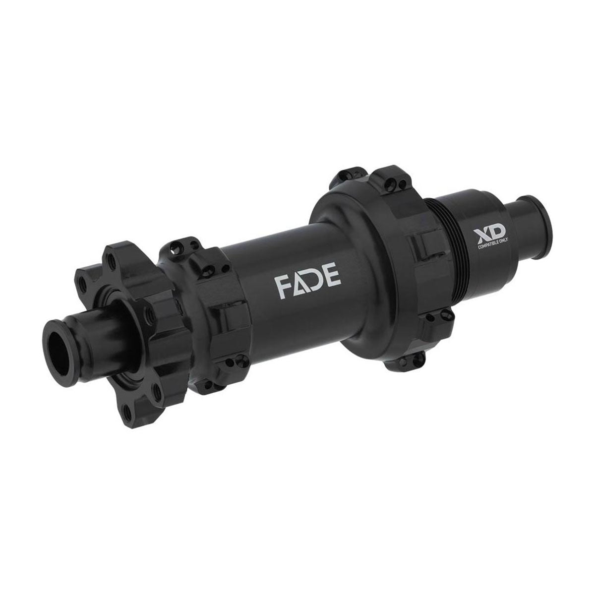 Rear fade MTB hub by ZEITBIKE, featuring black finish and detailed metal construction for mountain biking durability.