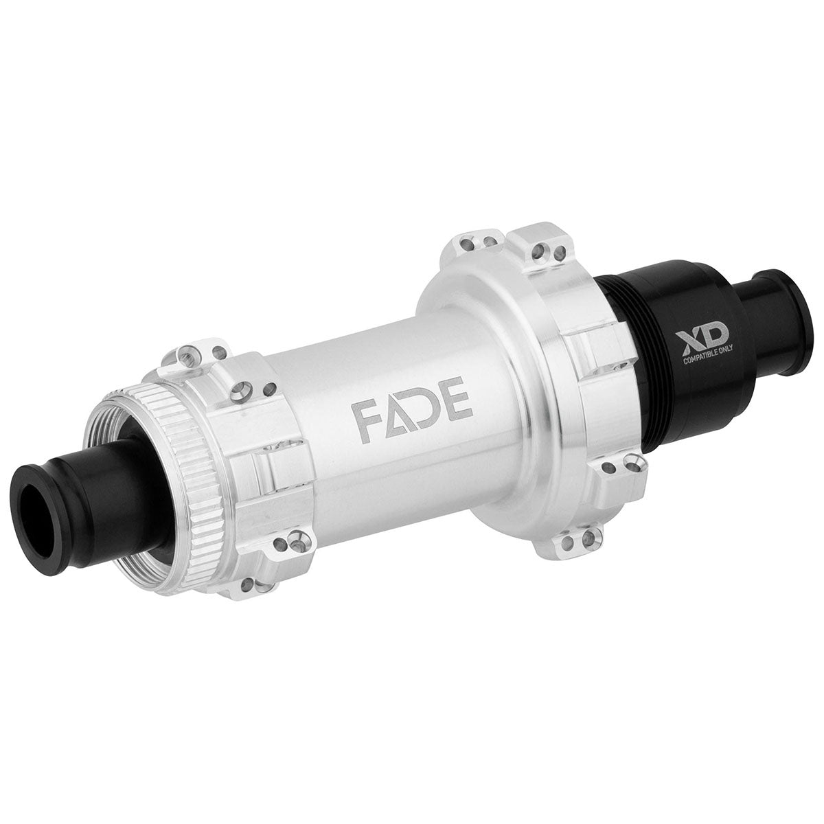 Rear fade MTB hub by NEWMEN, branded ZEITBIKE, showing the black metal hub with mounting holes and sleek design.