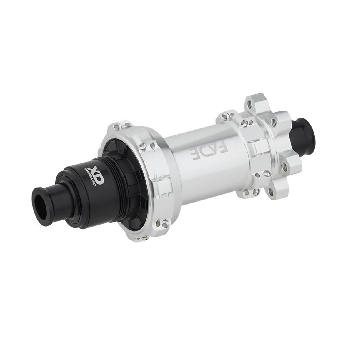 Rear fade MTB hub by ZEITBIKE, showing the black alloy hub with branding and mounting flanges for bicycle wheel installation.