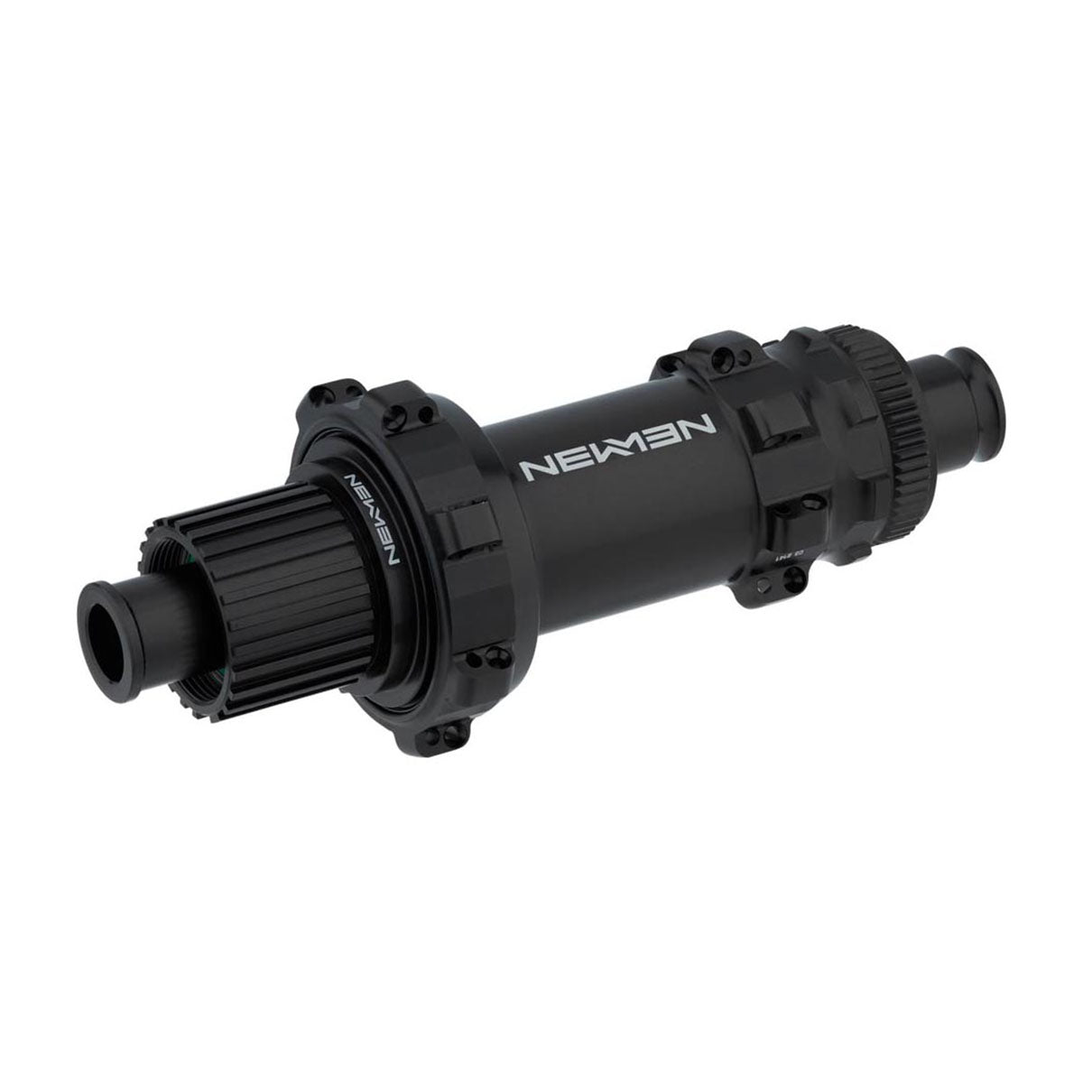 Rear fade MTB hub by ZEITBIKE, showcasing the NEWMEN hub design with detailed metal construction and branding.