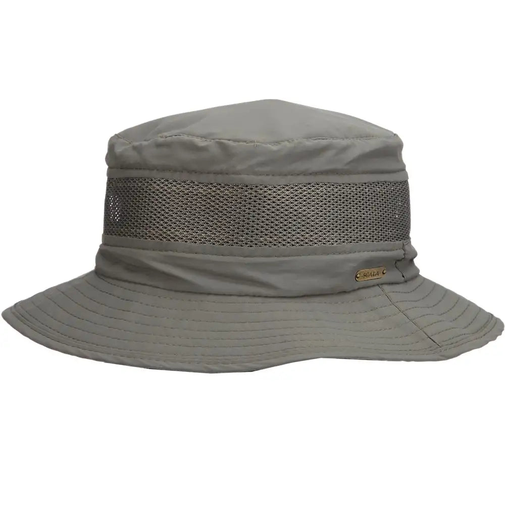 Scala Switchback UPF50+ No Fly Zone™ nylon bucket hat from HatCountry, featuring a lightweight, protective headwear design with a willow pattern.