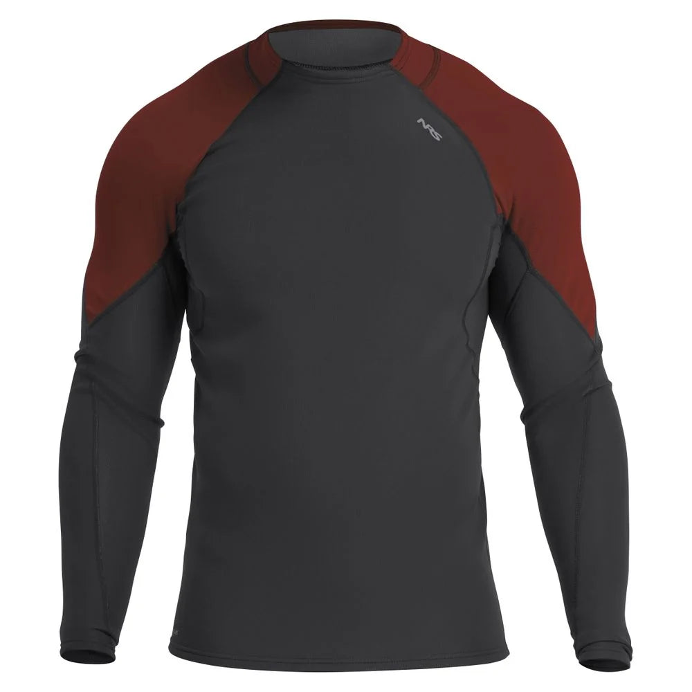 NRS Men’s HydroSkin 0.5 Long-Sleeve Shirt - Grahite/Brick