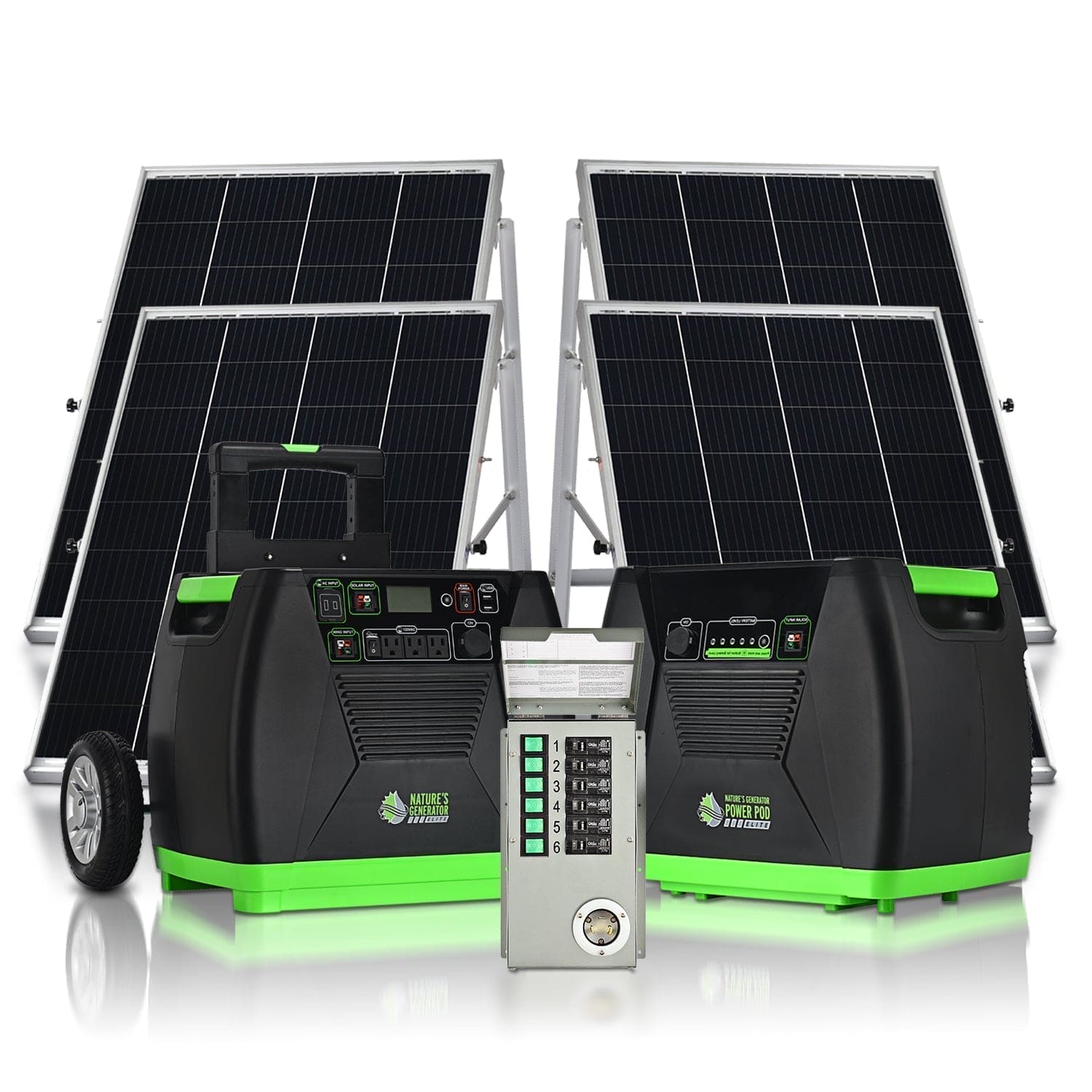 Nature's Generator Elite Gold PE system with electronic components and control panel, showcasing the power management features.