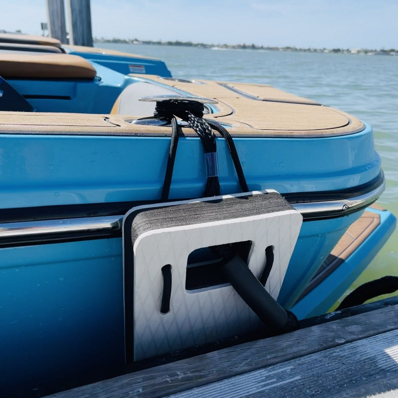 NautiFender flat boat fender made of EVA foam, designed to protect boat sides from collisions and damage during docking.