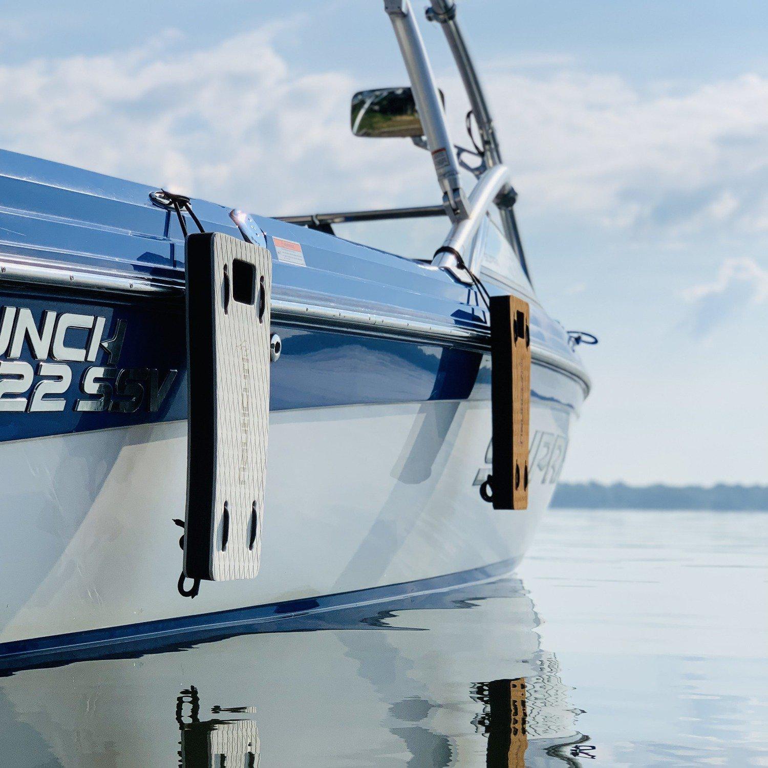 NautiFender flat boat fender by NautiCurl LLC, showcasing its innovative design for boat protection and docking safety.
