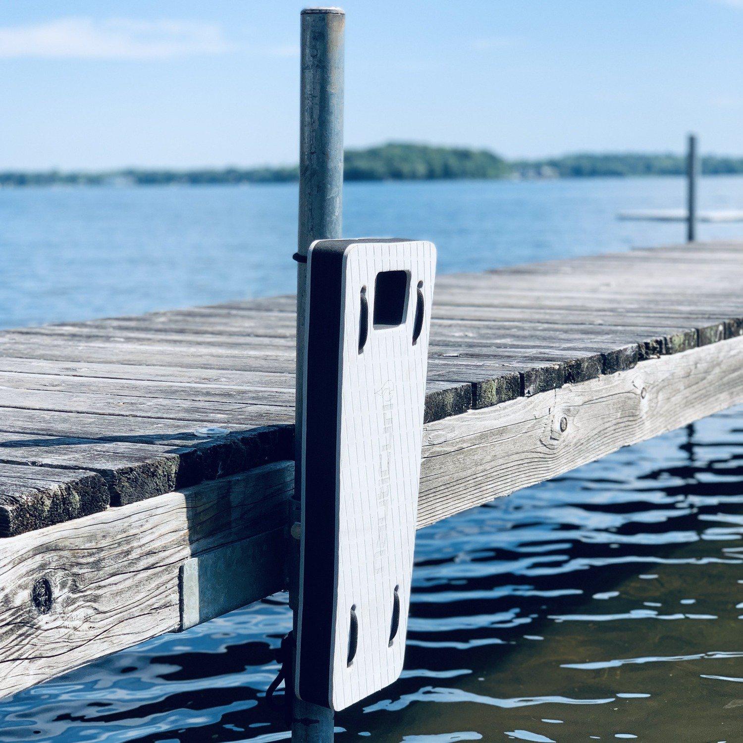 NautiFender flat boat fender by NautiCurl LLC, showcasing its innovative design for boat protection and docking.
