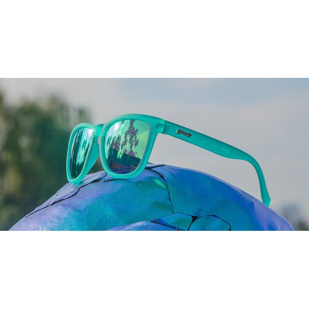 Rare Air Discs Nessy's Midnight Orgy OG polarized sunglasses with sleek black frame and tinted lenses, stylish accessories for sun protection.