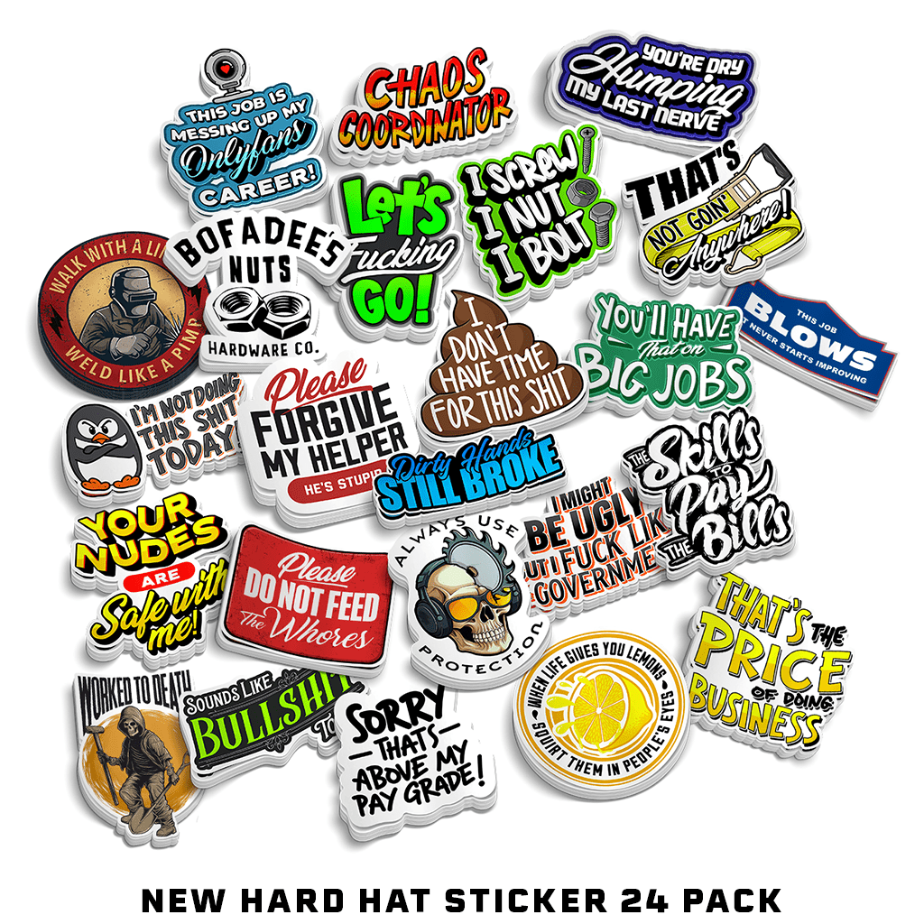 New - Hard Hat Sticker Pack (24) - OVERLANDERS Outfitter