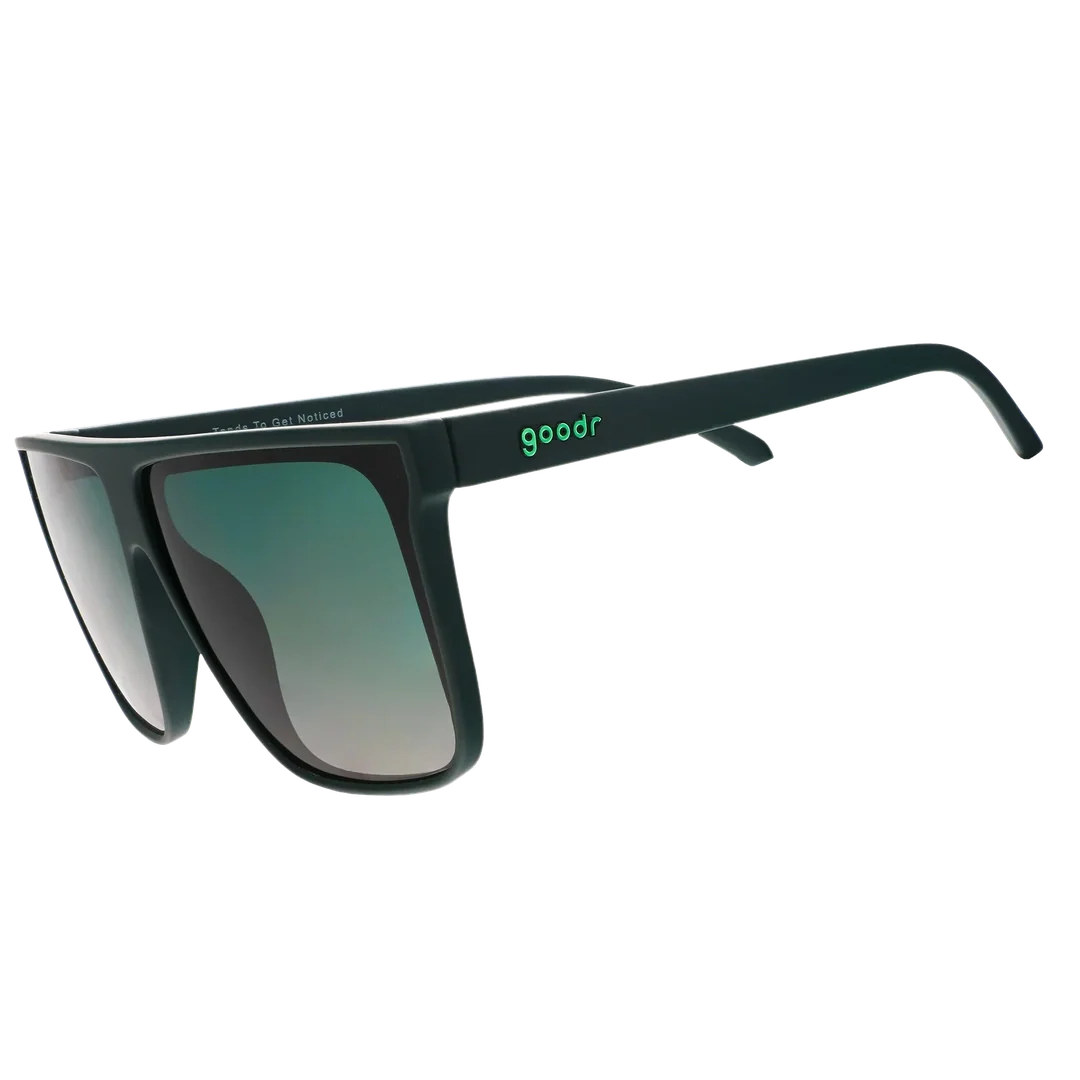 Rare Air Discs "Tends To Get Noticed" Fly G Premium Sunglasses, stylish accessories with sleek black frames and tinted lenses.
