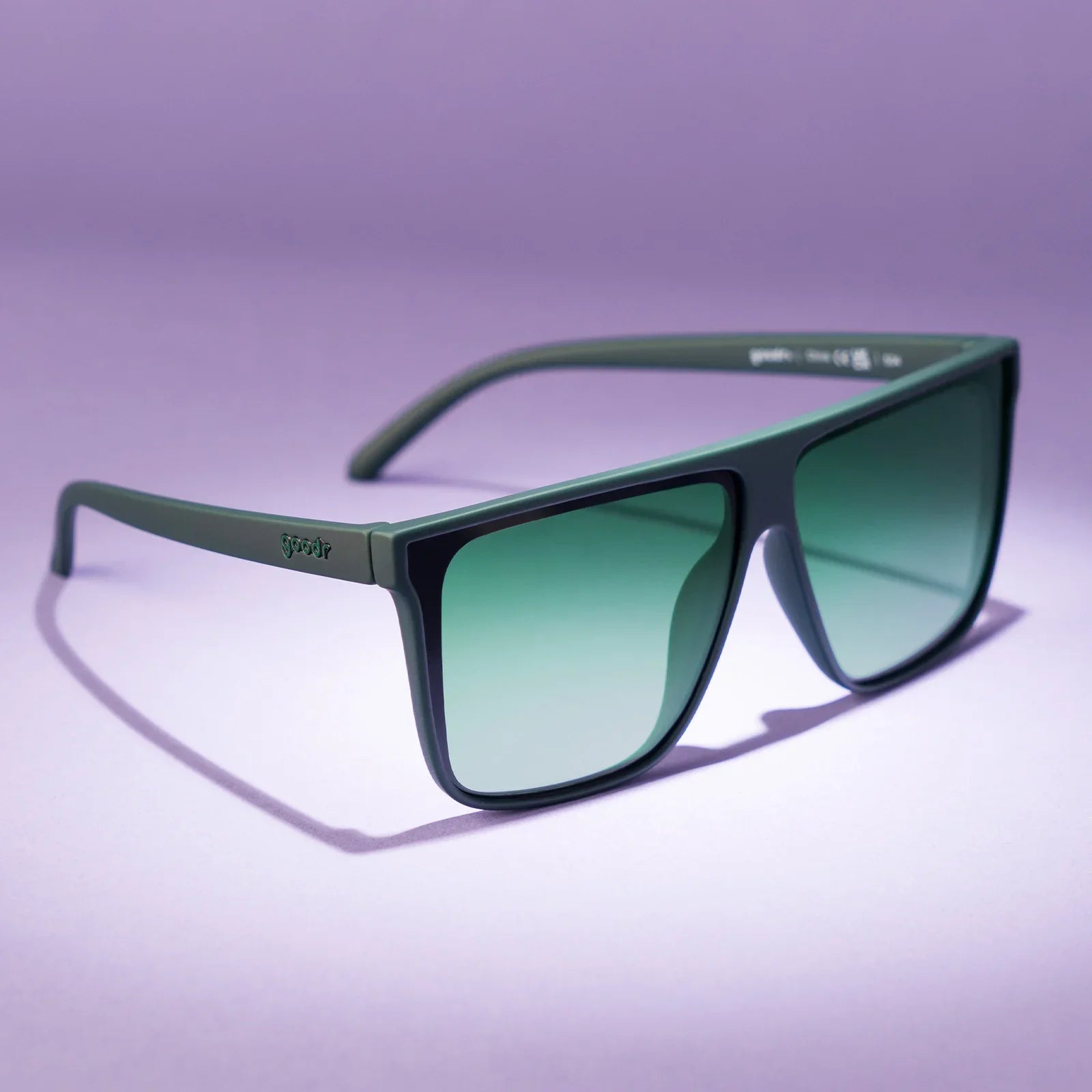 Rare Air Discs "Tends To Get Noticed" Fly G Premium Sunglasses with sleek black frame and tinted lenses for stylish eye protection.