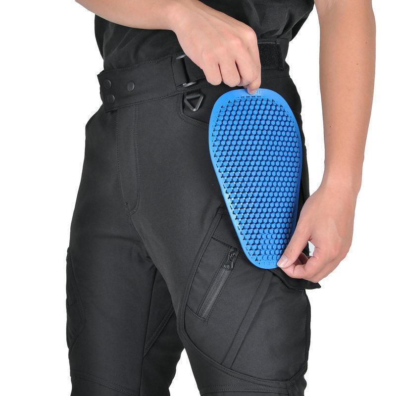 Men's winter motorcycle riding pants by Bean's Moto Booth featuring functional style, durable fabric, and secure fit for cold weather riding.