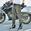 Men's LOONG BIKER™ Kevlar Corduroy Motorcycle Pants by Bean's Moto Booth, featuring durable corduroy fabric and reinforced Kevlar panels.