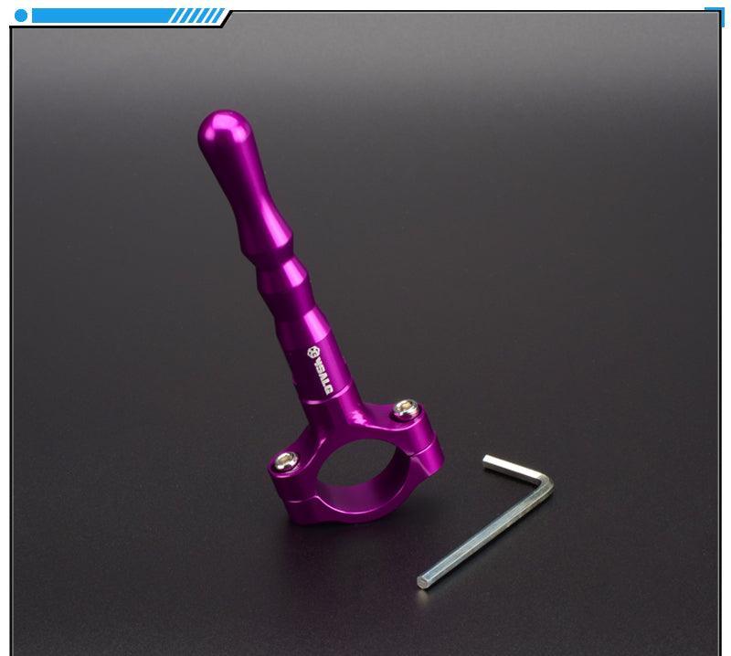Aluminum alloy motorcycle kickstand extension rod by Bean's Moto Booth, designed for enhanced stability and support.