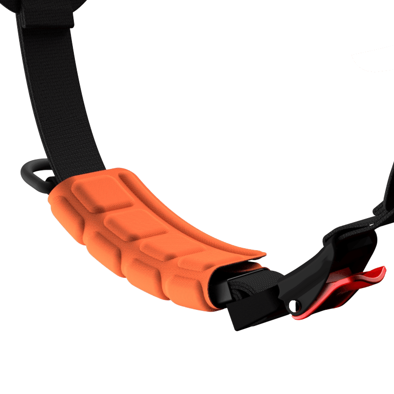 Bean's Moto Booth motorcycle helmet chin guard pad attached to helmet for added comfort and protection.
