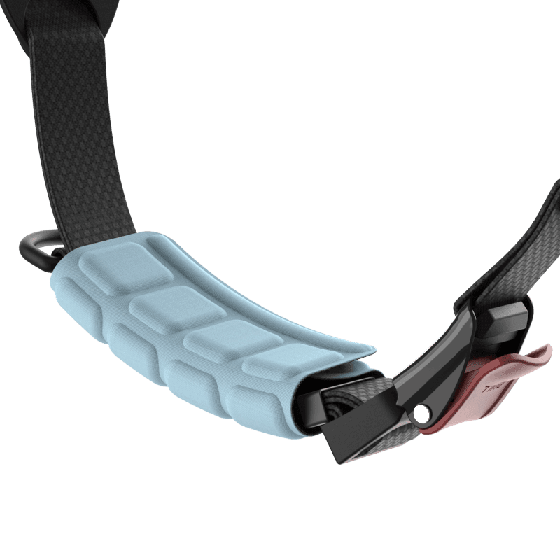 Bean's Moto Booth motorcycle helmet chin guard pad attached to helmet for protection and comfort during riding.