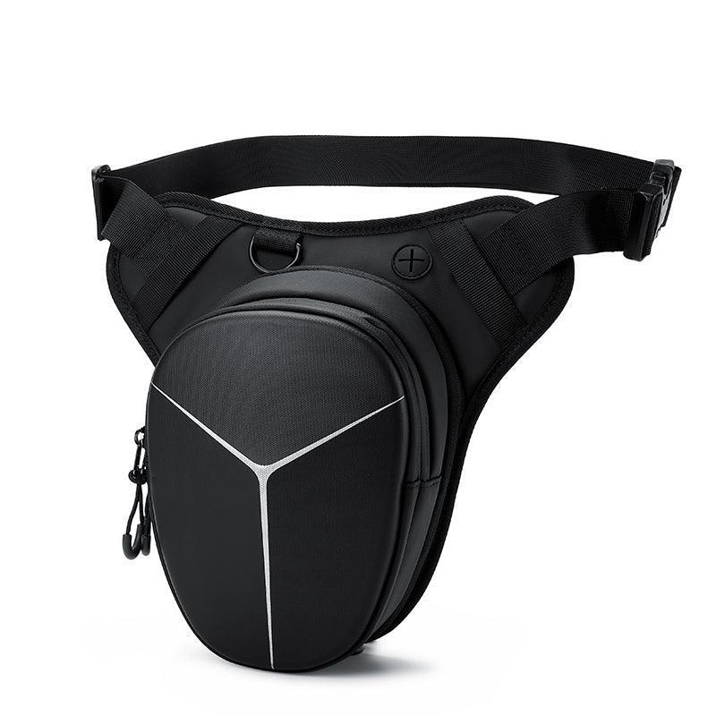 Bean's Moto Booth ALBERS™ ShadowStrike motorcycle leg bag with multiple compartments and adjustable straps for secure riding.