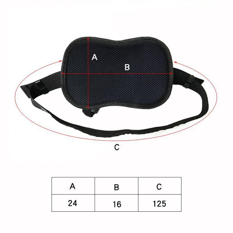 Motorcycle rear seat safety grab handle by Bean's Moto Booth, mounted on the back of a motorcycle for passenger support.