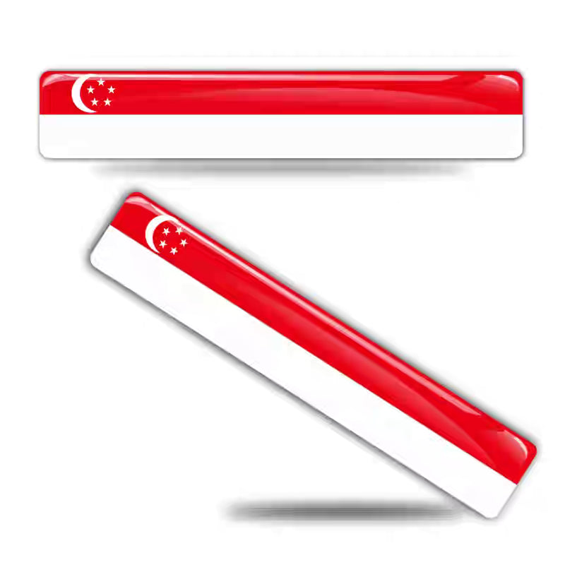Bean's Moto Booth 3D National Flag motorcycle helmet decal stickers for custom helmet decoration.