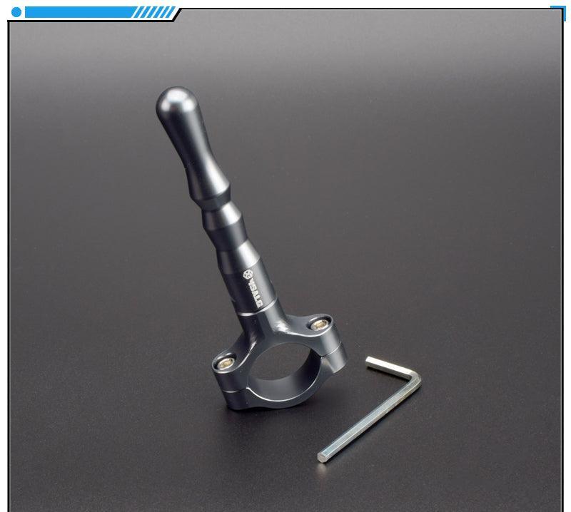 Aluminum alloy motorcycle kickstand extension rod by Bean's Moto Booth, designed for stable support and improved motorcycle balance.