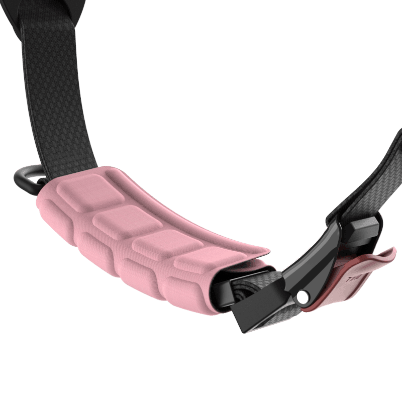 Bean's Moto Booth motorcycle helmet chin guard pad attached to a helmet for added comfort and protection.