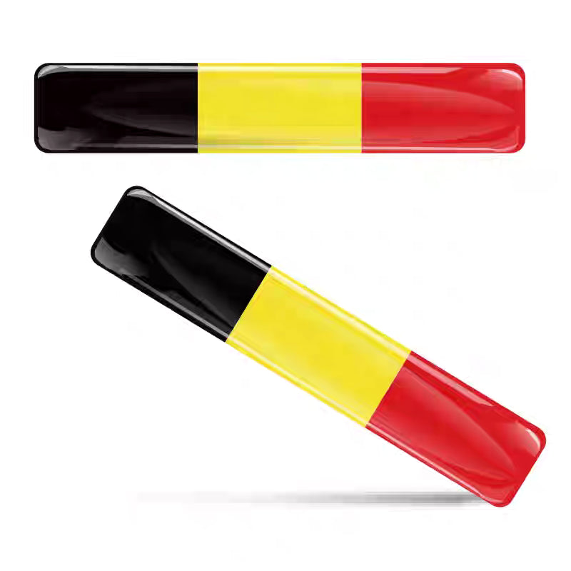 Bean's Moto Booth 3D National Flag motorcycle helmet decoration stickers, vibrant patriotic design for helmet embellishment.