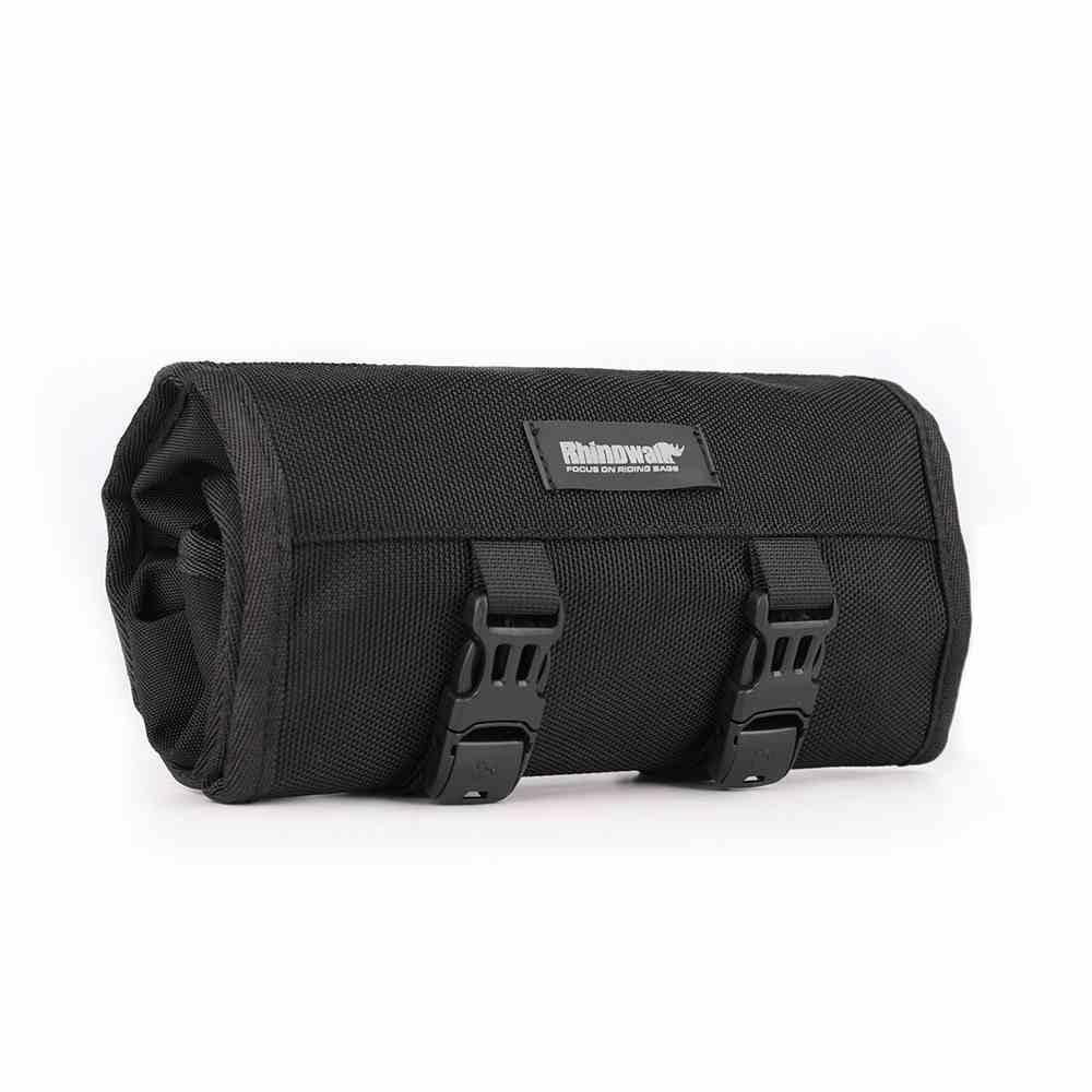 Bean's Moto Booth motorcycle tool storage bag with multiple compartments, designed for secure tool organization on bikes.