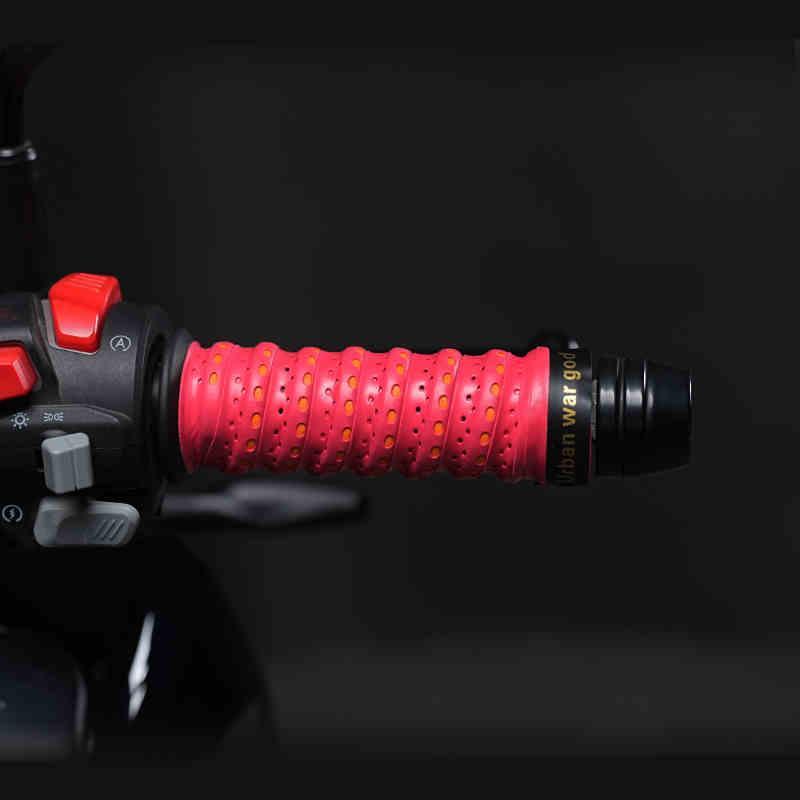 Motorcycle anti-slip and breathable handlebar grips by Bean's Moto Booth, designed for improved grip and comfort.