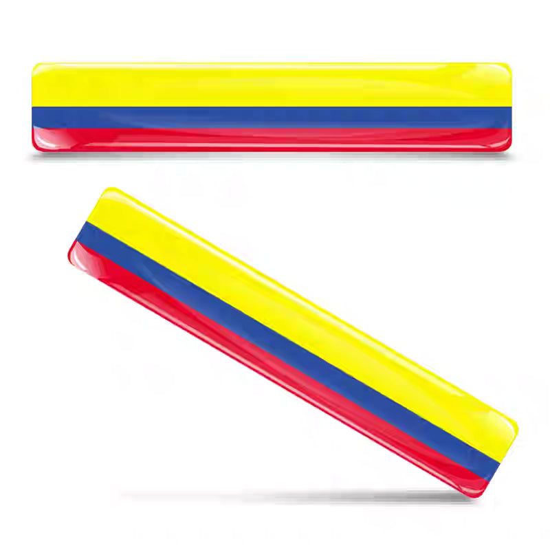 Decorative 3D national flag motorcycle helmet stickers by Bean's Moto Booth, featuring vibrant flag designs for motorcycle helmets.