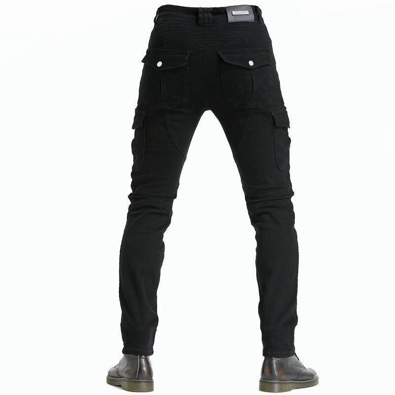 Bean's Moto Booth VOLERO™ Silent Thunder winter motorcycle riding pants with waterproof and insulated design, shown on a rider.