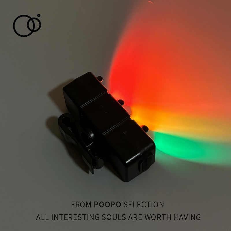 Bean's Moto Booth traffic light safety warning light for motorcycles, USB rechargeable, bright red and green indicator for visibility.