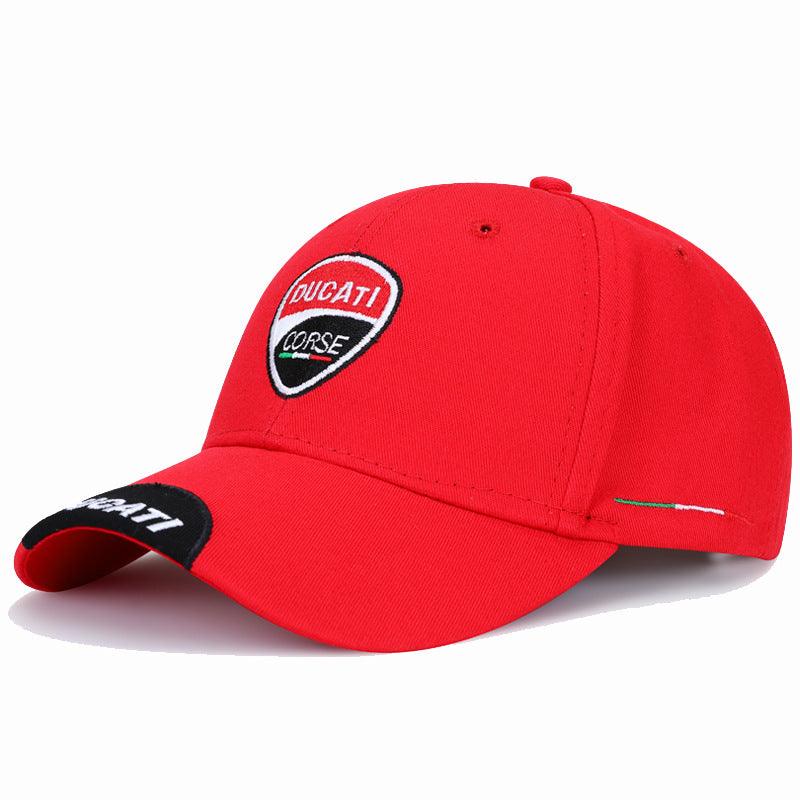 Sport motorcycle baseball cap decor by Bean's Moto Booth featuring a stylish motorcycle design and casual sporty style.