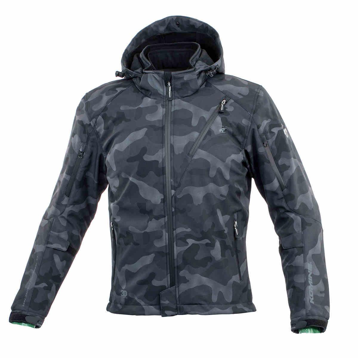 Bean's Moto Booth KOMINE Japanese motorcycle insulated riding jacket for autumn and winter, with protective padding and reflective details.
