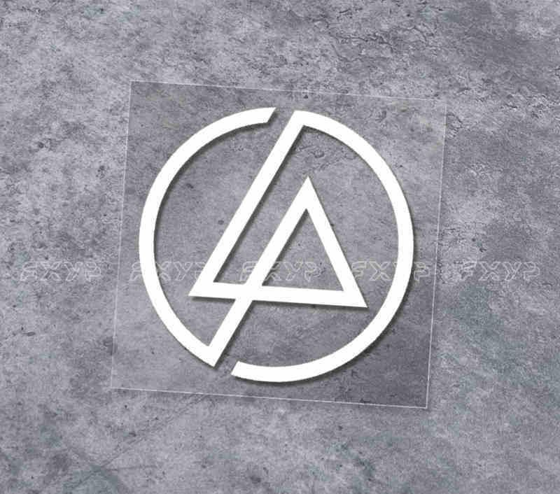 Linkin Park sticker decor by Bean's Moto Booth featuring a vibrant, music-inspired design for fans of the band.