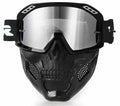 VEMAR™ off-road motorcycle goggles with windproof skull mask, clear lens, and adjustable strap for dirt bike riding.