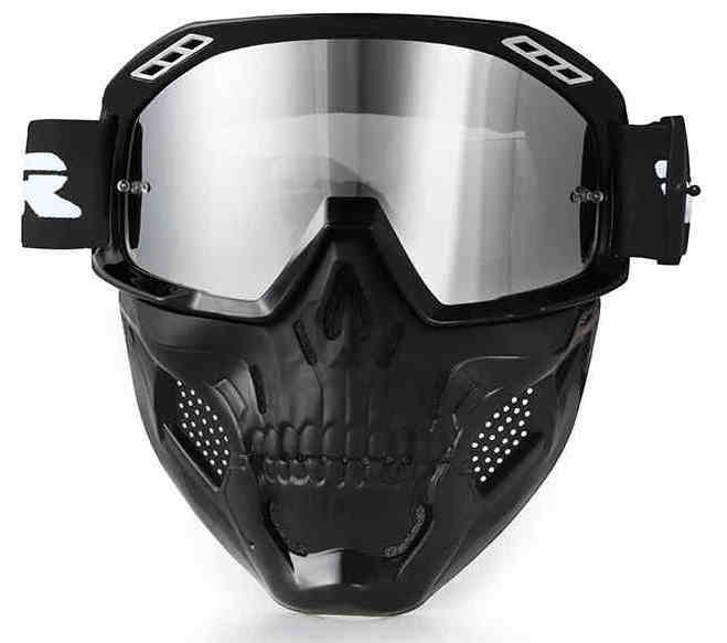VEMAR™ off-road motorcycle goggles with windproof skull mask, clear lens, and adjustable strap for dirt bike riding.