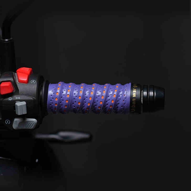 Motorcycle handlebar grips by Bean's Moto Booth, anti-slip and breathable design for improved grip and comfort.