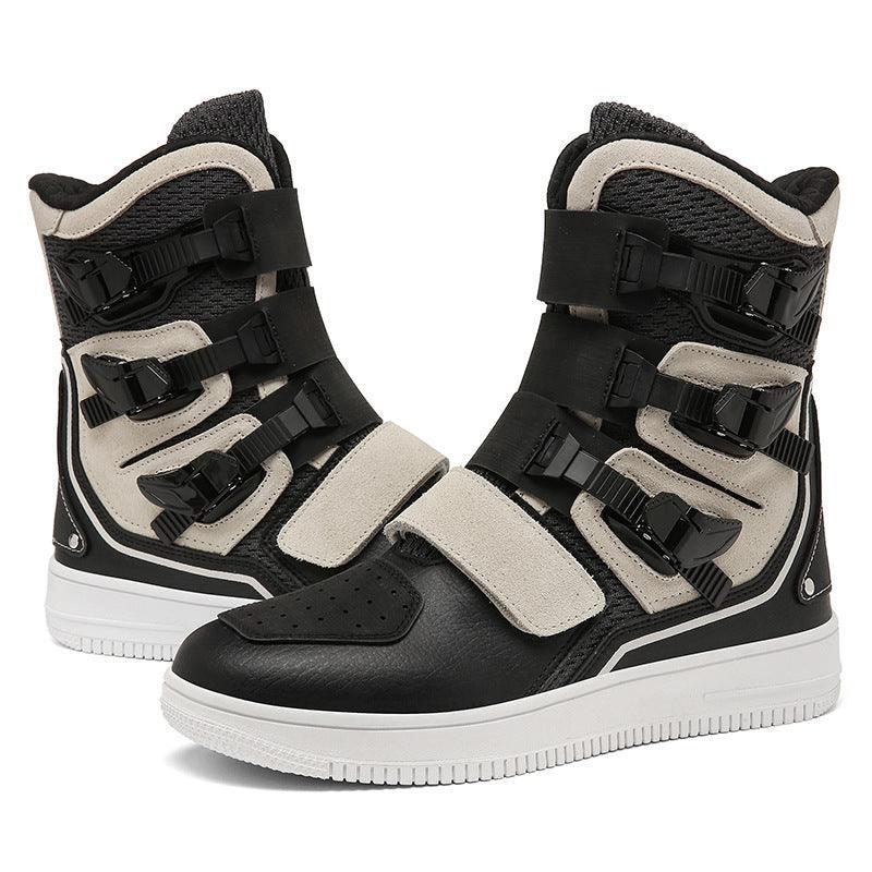 Bean's Moto Booth 4 Seasons™ StormRider high-top motorcycle riding shoes with durable leather and safety features.