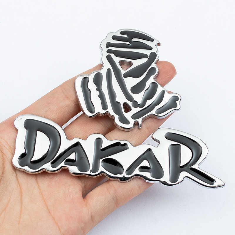 Dakar Metal Emblem by Bean's Moto Booth featuring a detailed metal design with bold lettering, suitable for motorcycle accessories.