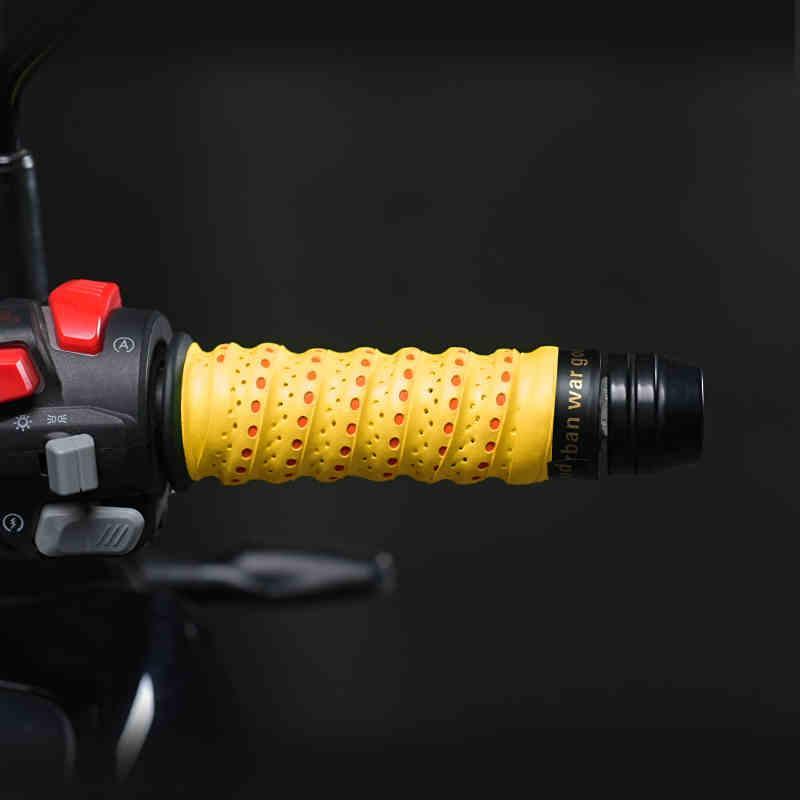 Motorcycle anti-slip and breathable handlebar grips by Bean's Moto Booth, designed for enhanced grip and comfort on motorcycle handlebars.